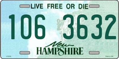 NH license plate 1063632