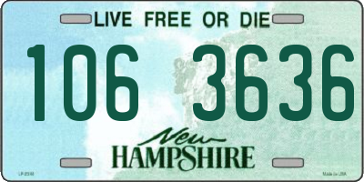 NH license plate 1063636