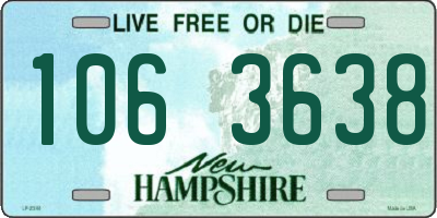 NH license plate 1063638