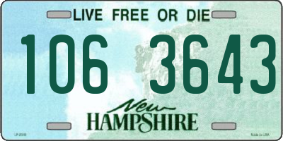 NH license plate 1063643