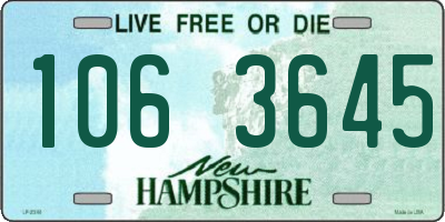 NH license plate 1063645