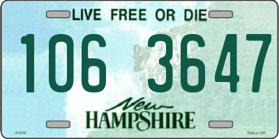 NH license plate 1063647