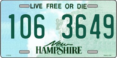 NH license plate 1063649