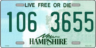 NH license plate 1063655