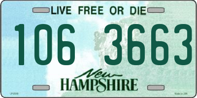 NH license plate 1063663