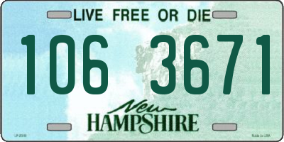 NH license plate 1063671