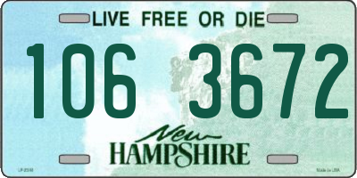 NH license plate 1063672