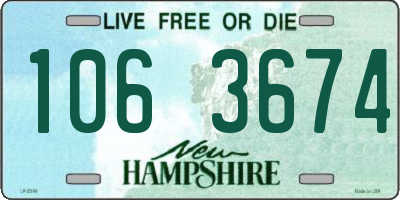 NH license plate 1063674