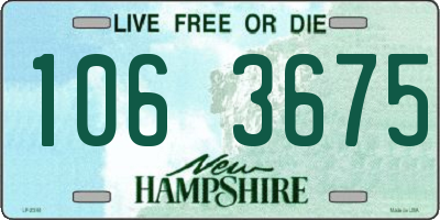 NH license plate 1063675