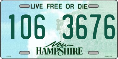 NH license plate 1063676