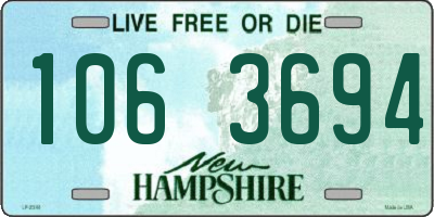 NH license plate 1063694