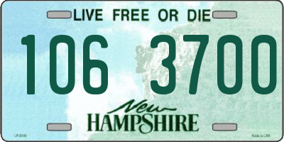 NH license plate 1063700