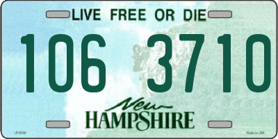NH license plate 1063710