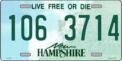 NH license plate 1063714