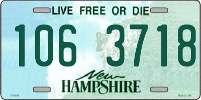 NH license plate 1063718