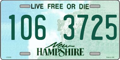 NH license plate 1063725