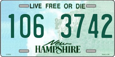 NH license plate 1063742