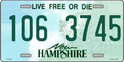 NH license plate 1063745
