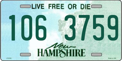 NH license plate 1063759