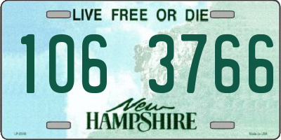 NH license plate 1063766