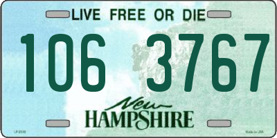 NH license plate 1063767