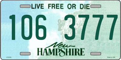 NH license plate 1063777