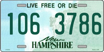 NH license plate 1063786