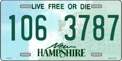 NH license plate 1063787