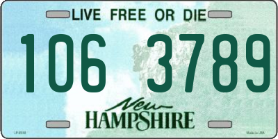 NH license plate 1063789