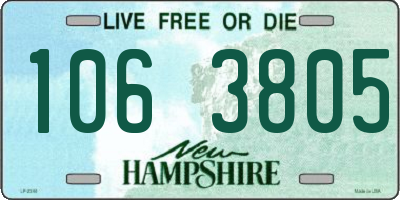 NH license plate 1063805
