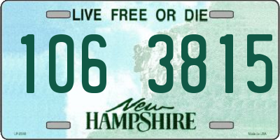 NH license plate 1063815