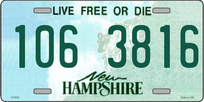 NH license plate 1063816