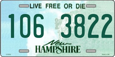 NH license plate 1063822