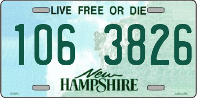 NH license plate 1063826