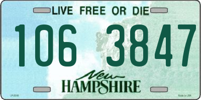 NH license plate 1063847