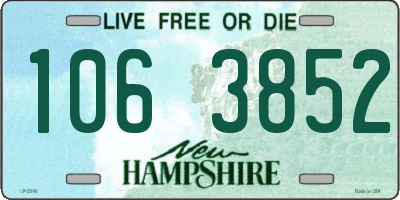 NH license plate 1063852