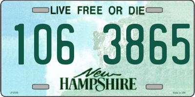 NH license plate 1063865