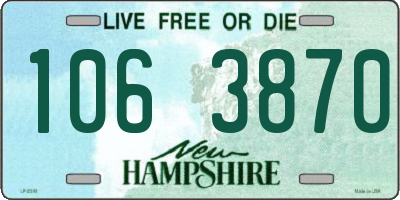 NH license plate 1063870