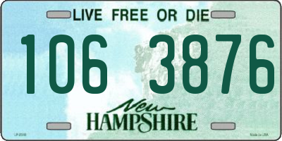 NH license plate 1063876