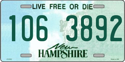 NH license plate 1063892
