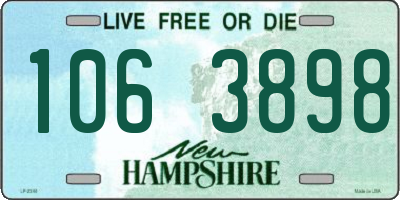 NH license plate 1063898