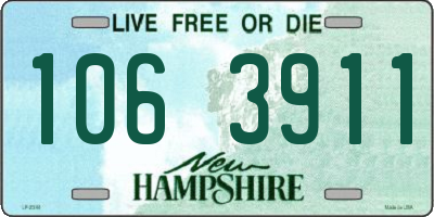 NH license plate 1063911