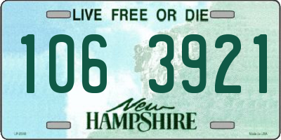 NH license plate 1063921