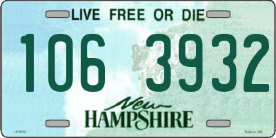 NH license plate 1063932