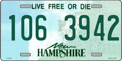 NH license plate 1063942