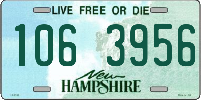 NH license plate 1063956