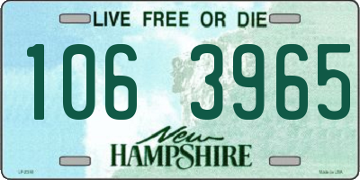 NH license plate 1063965