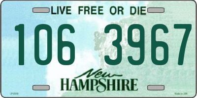 NH license plate 1063967