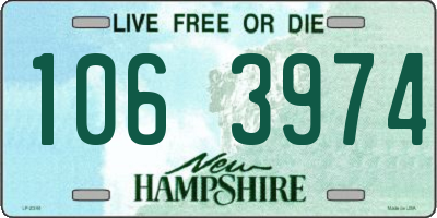NH license plate 1063974