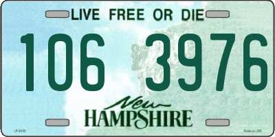 NH license plate 1063976